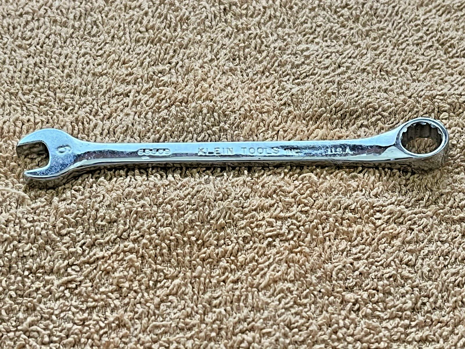 NOS Klein Tools 68509 Combination Wrench 9mm Metric 12 pt. "Made In The USA"