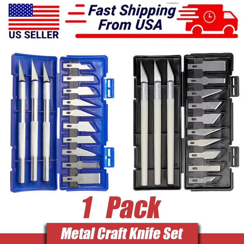 13PCS Knife Aluminum Hobby Carving Knife Paper-Cutting Carving Craft Tool Set
