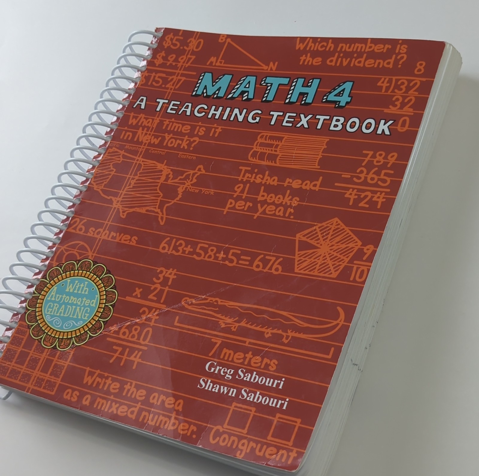 Teaching Textbooks Math 4 Workbook, CD-ROM Set 4 Discs & Answer Booklet - Read!