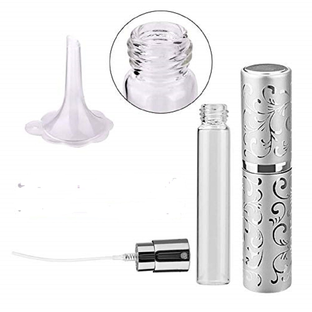 10ml Mini Portable Refillable Perfume Atomizer Travel Empty Spray Bottle Funnel