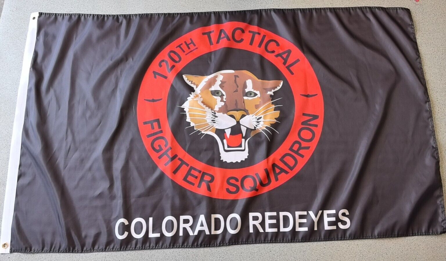 USAF 120th Fighter Squadron "Colorado Redeyes" 3x5 ft Single-Sided Flag Banner