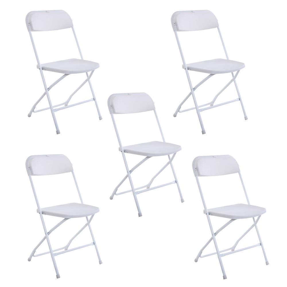20 PCS Plastic Folding Chairs Commercial Event Wedding Party Meeting Office Seat