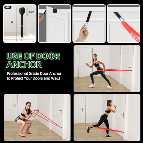 Resistance Bands for Working Out, Pull Up Assist Yellow, Orange, Red, Green