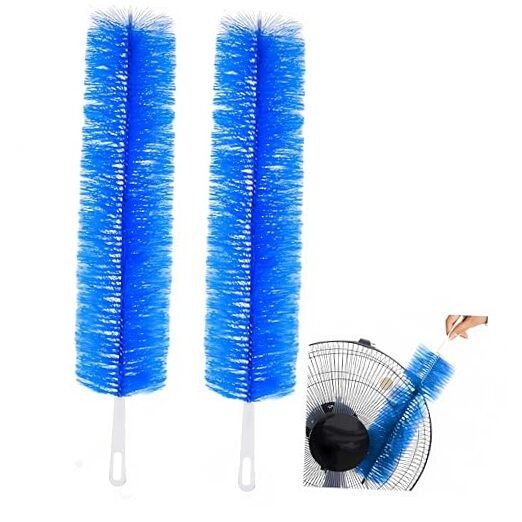 Fan Cleaner Brush，Fan Brush Cobweb Duster Microfiber Duster Ideal for Blue