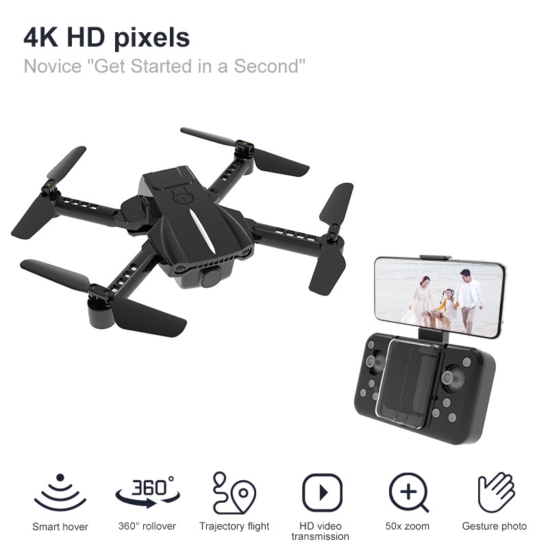 K10 Mini Foldable Drone 4K HD Camera Portable Aerial Drone Gift Box PackagingNY