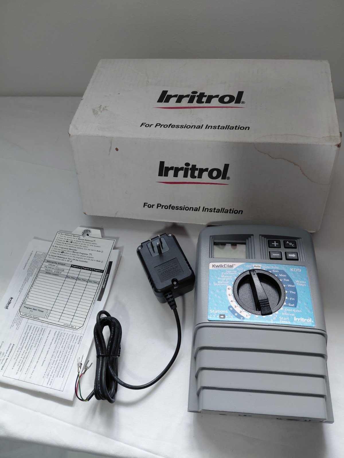 New Irritor Station Model KD9 KWIK Dial Outdoor Irrigation Controller 24-hour