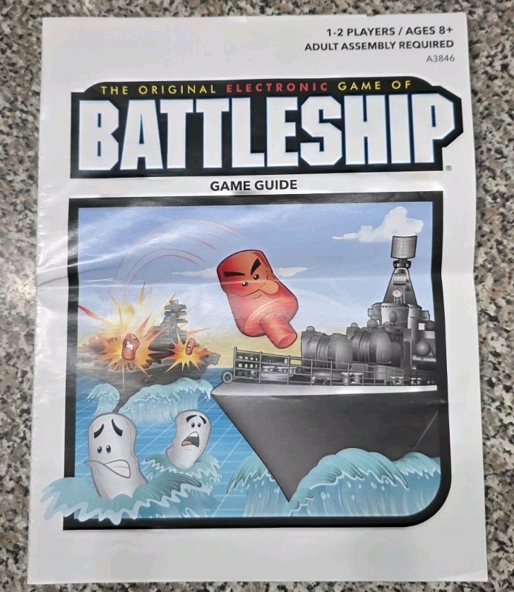 Hasbro The Original Electronic Game Of Battleship Players Instruction Manual