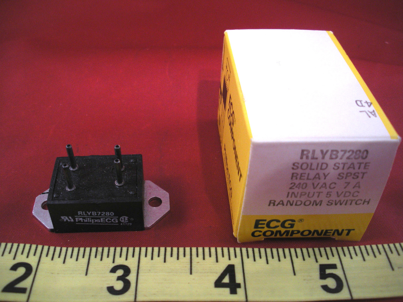 Philips ECG RLYB7280 Solid State Relay SPST 240v ac 7a Input 5v dc RLY B7280 New