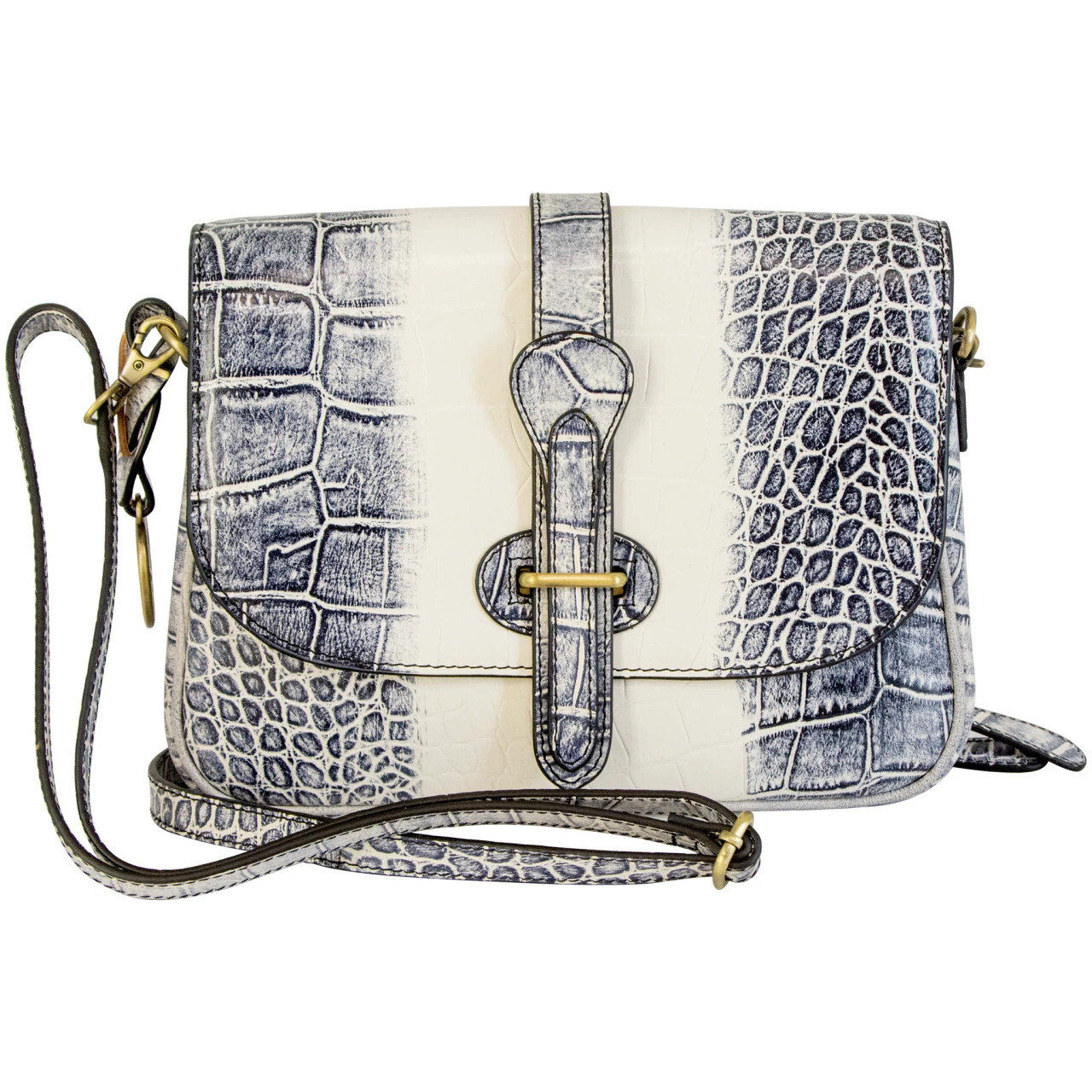 S & W Crossbody Croco Leather CCW Handbag