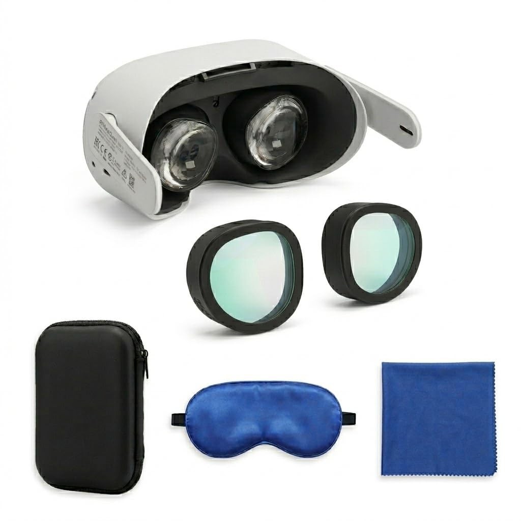 1 Pack VR Lens Protector, Blue Light Glasses, for Quest 3S/ Quest 2 Accessory...