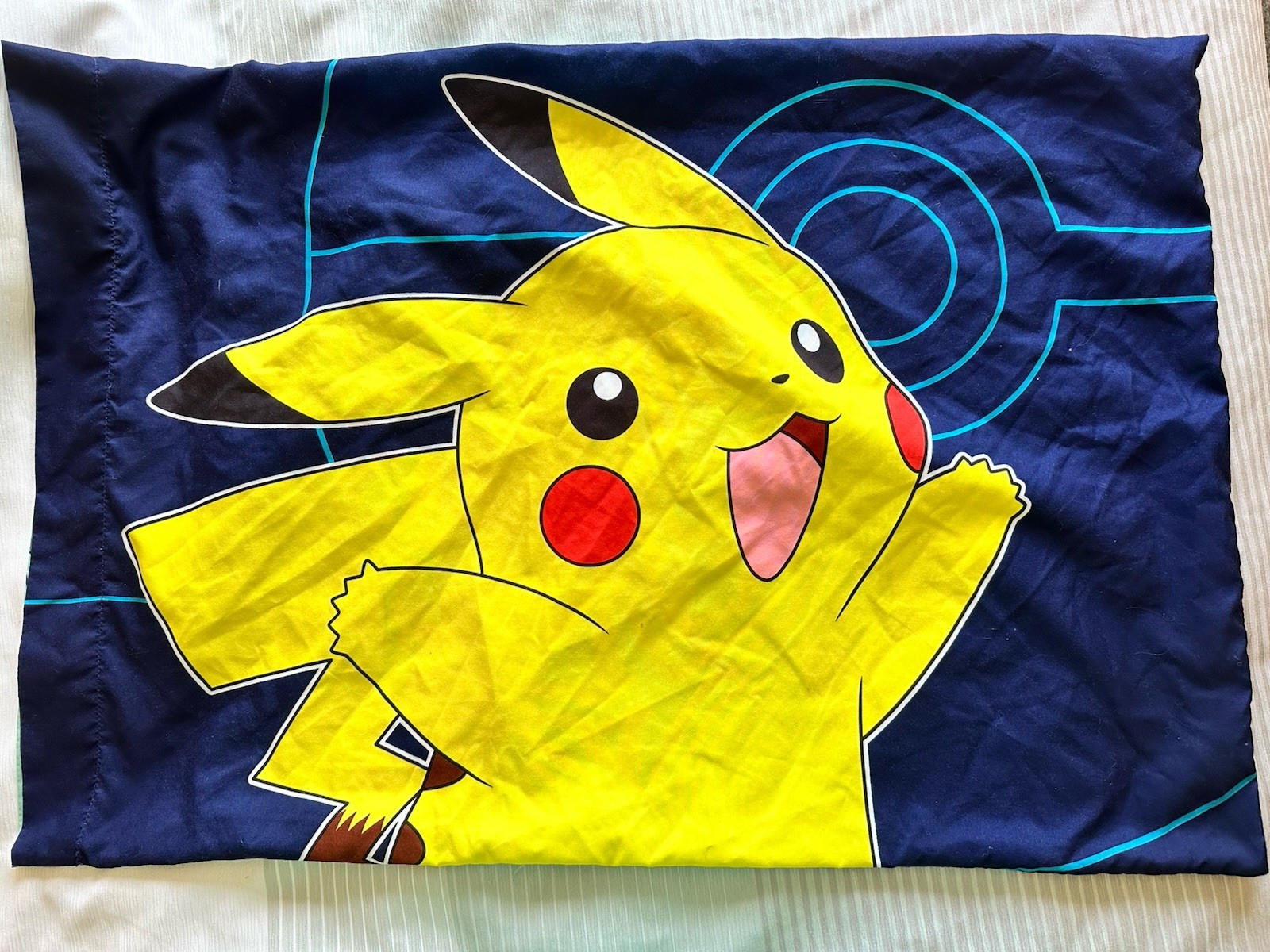 Pikachu Pillow Case Sham Pokemon Starters Standard 2 Sided Squirtle Charmander