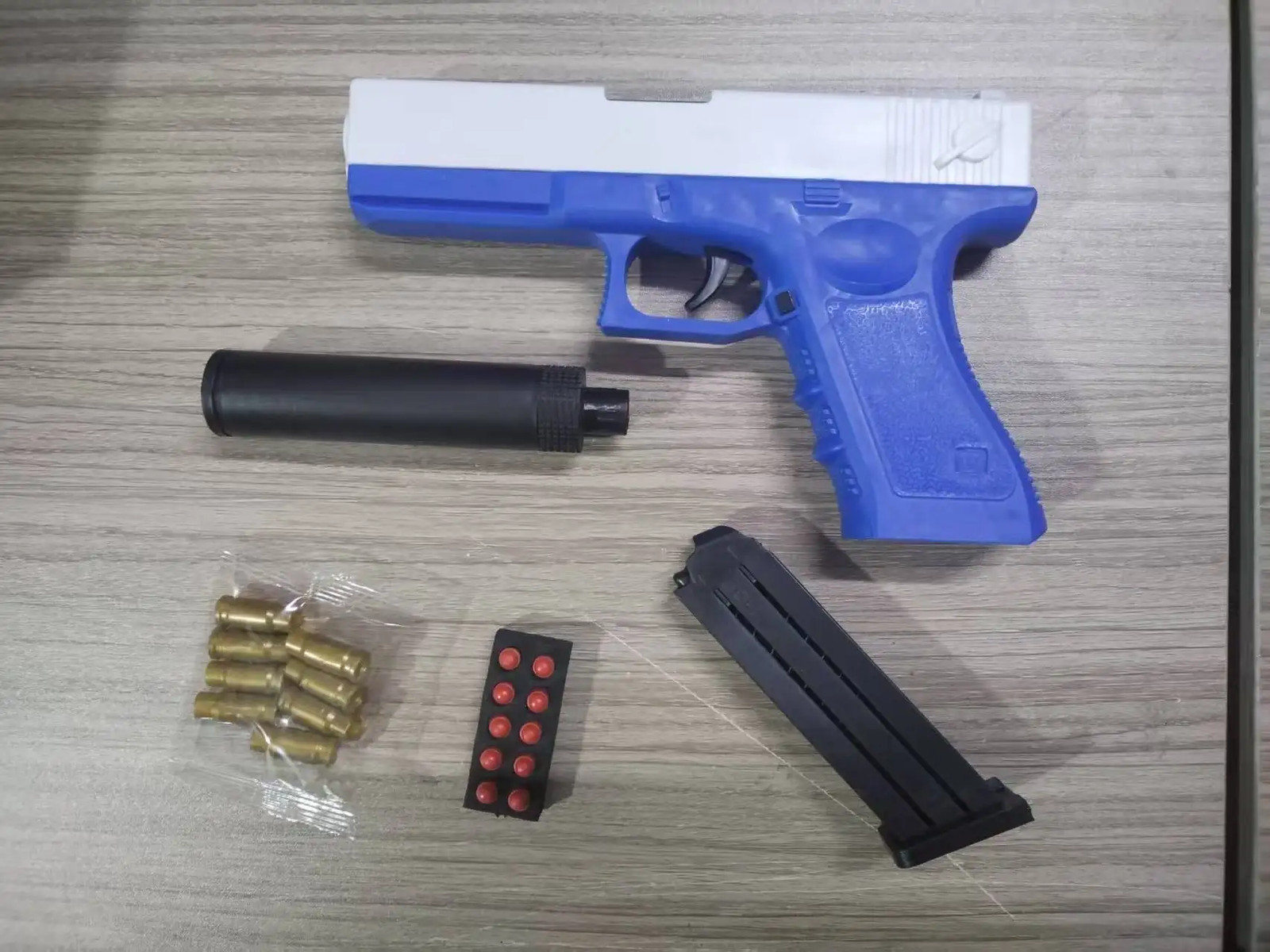 Shell Ejecting Glock 18 Soft Bullet Desert Eagle Hard Bullet Toy Gun Set