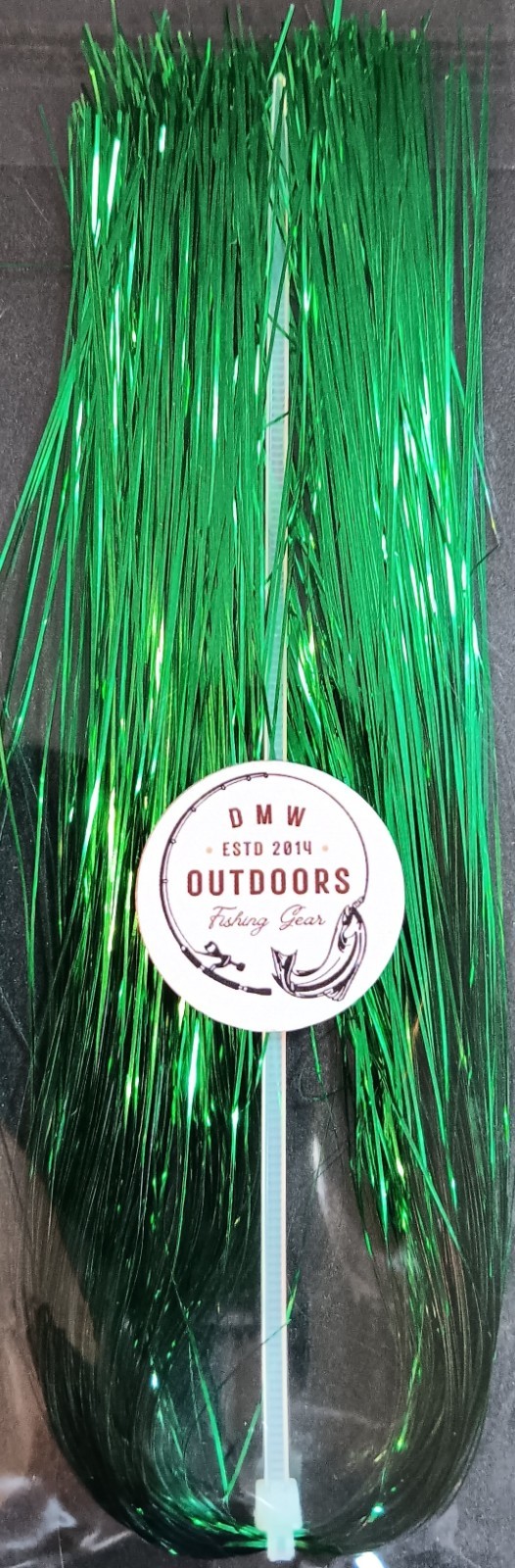 Flashabou .37mm, 11-1/2" long, GREEN, Fly Tying, Lures, Jigs, Flash, Flies
