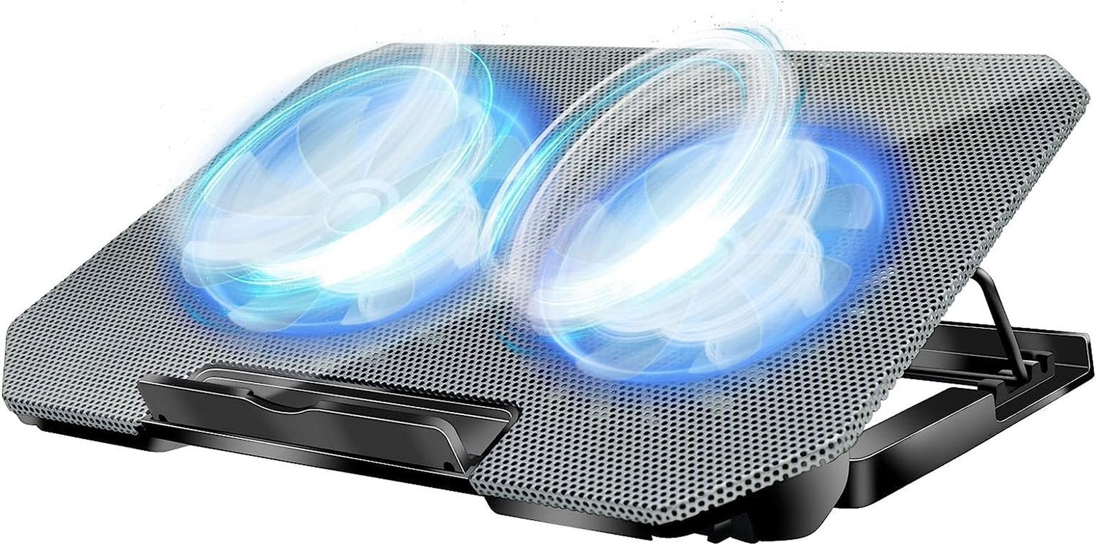 Laptop Cooling Pad, Cooler Pad Chill Mat 2 Quiet Fans LED Lights and 2 USB Po...