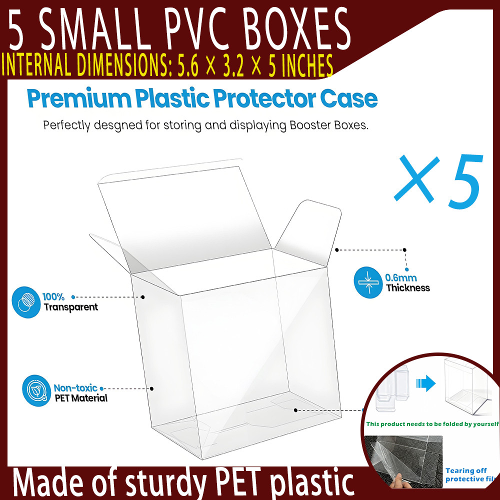 5 Small PVC Boxes per Set, for Booster Box, Inner Size: 14*7.8*12.7 cm