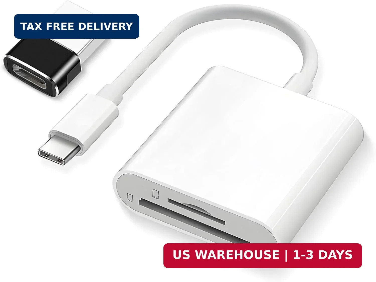 SD Card Reader for iPhone 15/16/17, USB C to SD Memory Card Adapter for iPad, Di