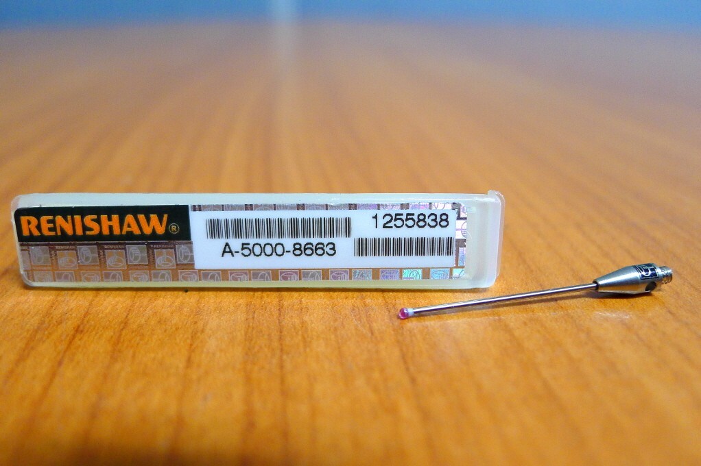 Unused, Renishaw A-5003-8663 M2 Ø 1 mm ruby ball,tungsten carbide stem,L 27.5 mm