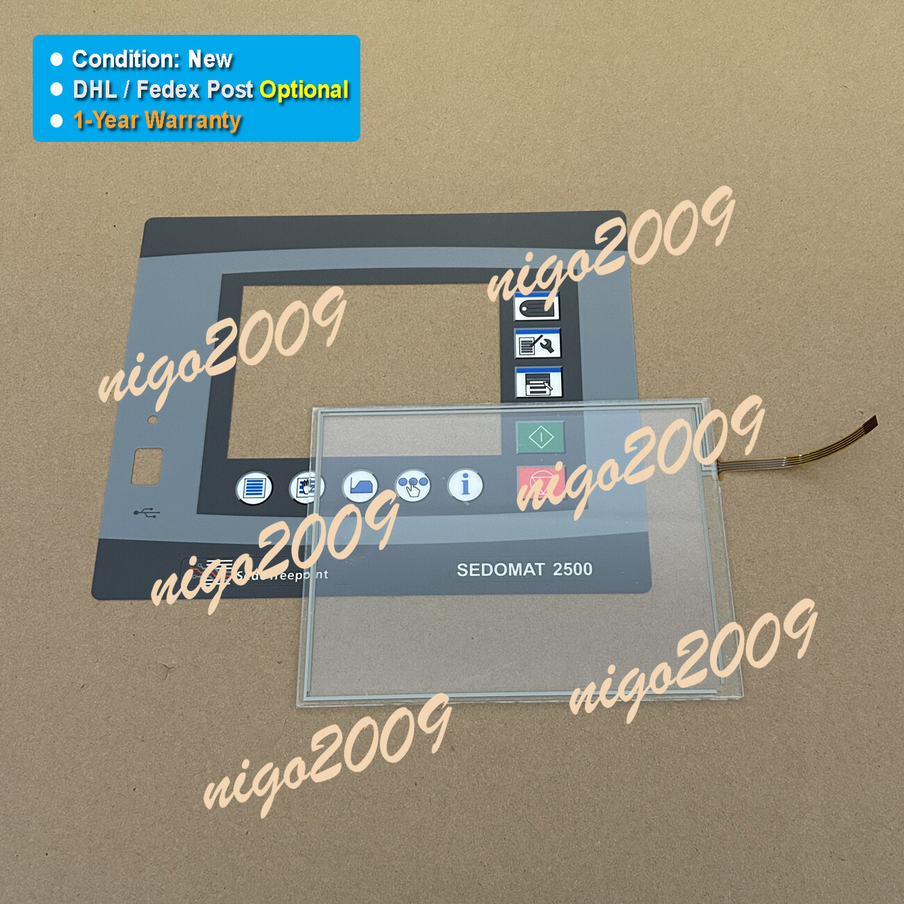 For SEDO-TREEPOINT SEDOMAT 2500 A9020999 Dyeing Machine Touch Screen Glass Film