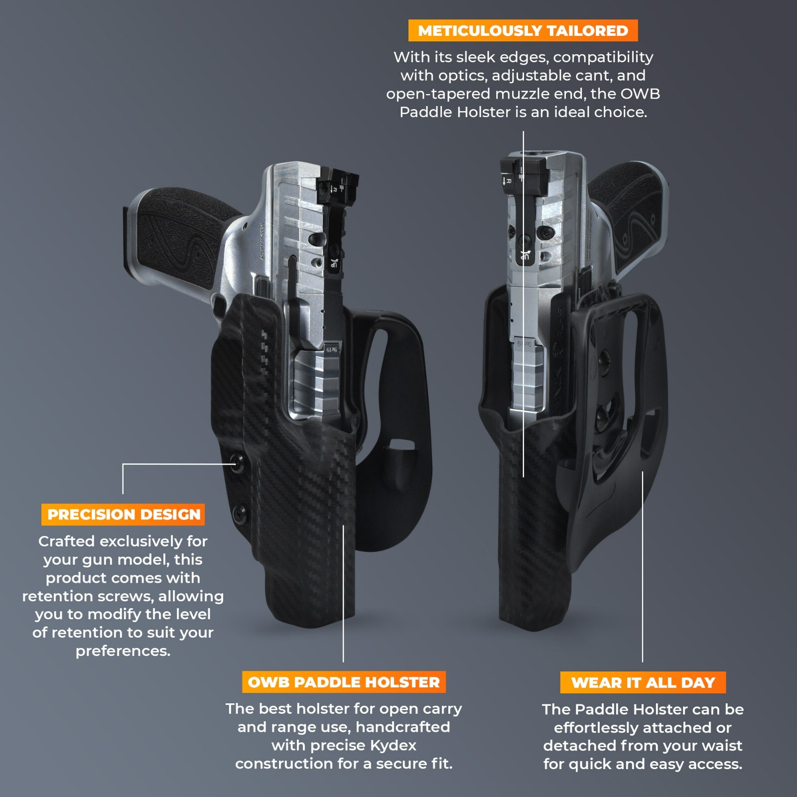 OWB Paddle Holster Fits Sig Sauer P365 XL