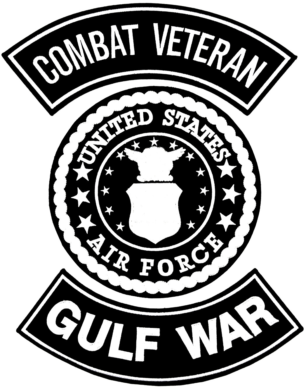 U.S. AIR FORCE SEAL COMBAT VETERAN GULF WAR MILITARY MOTORCYCLE LOT OF 3 PATCHES