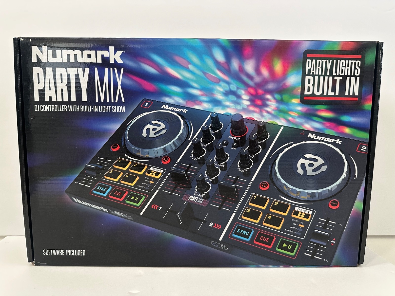 Numark Party Mix Double Deck Controller with Party Lights - Beginners