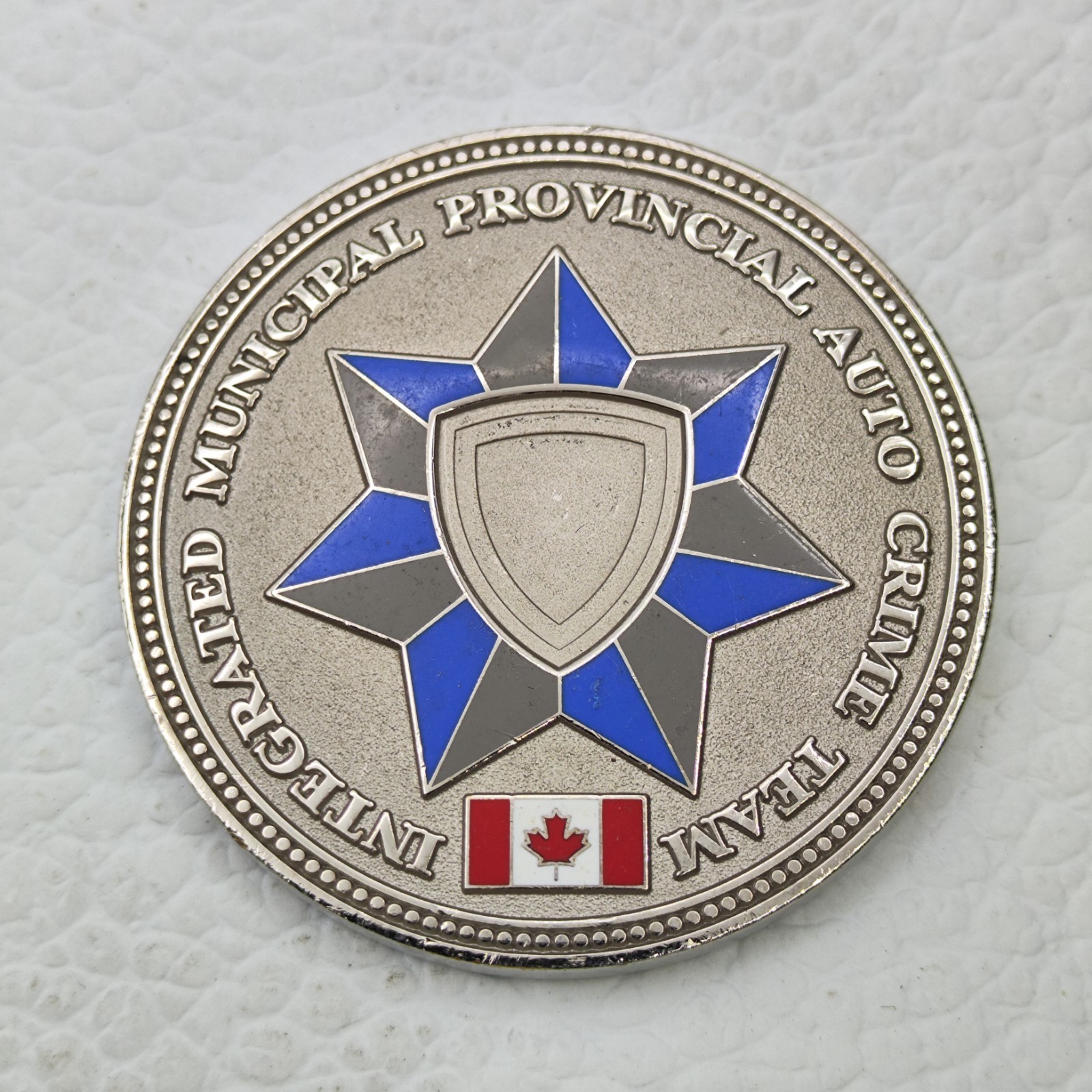 Integrated Municipal Provincial Auto Crime Team E Division Challenge Coin