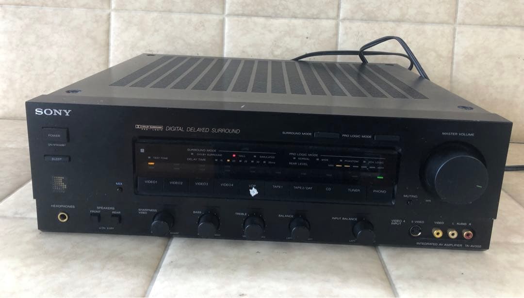 Sony TA-AV550 AV Amplifier Dolby Pro Logic Surround Processor 210W