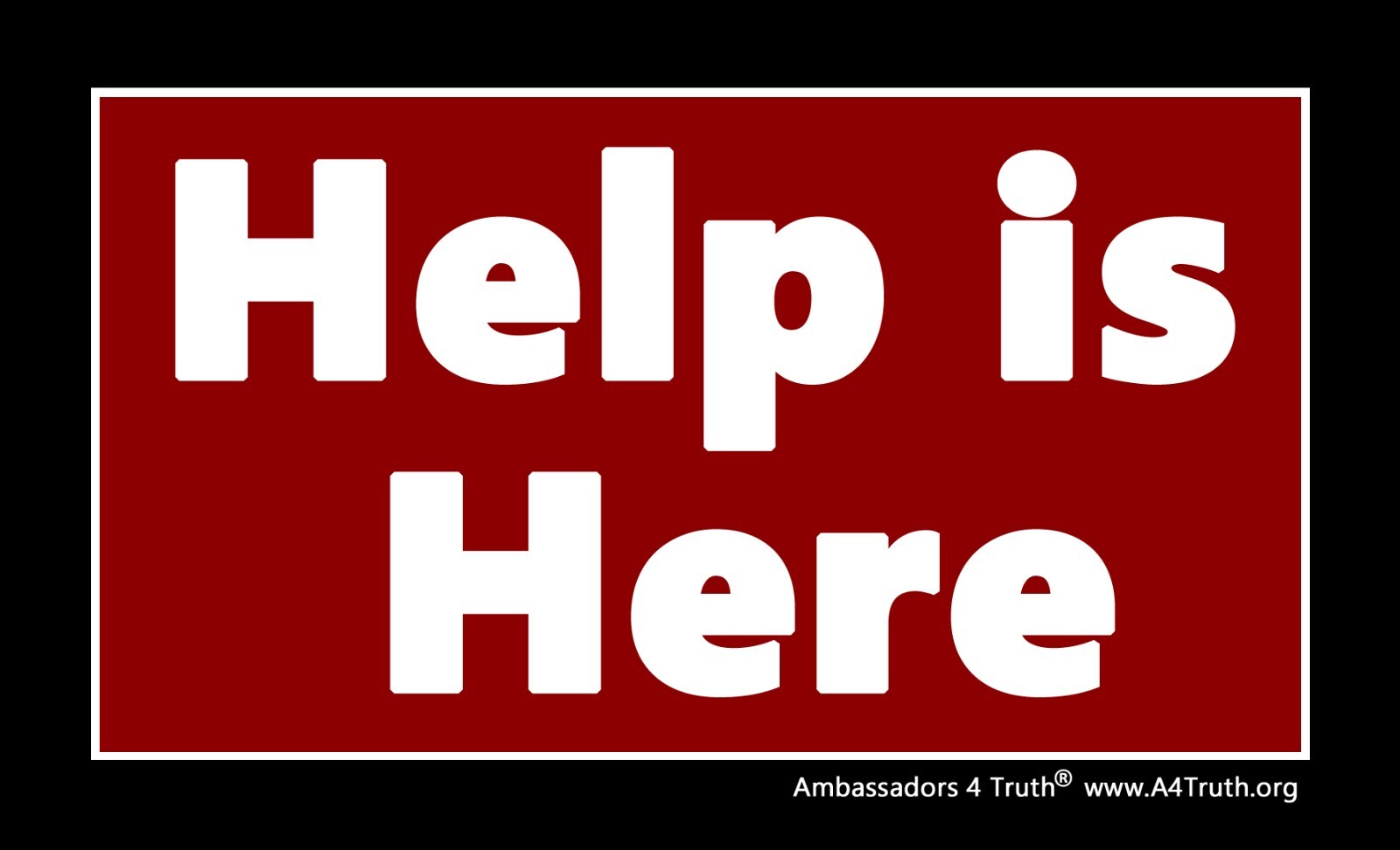 Help is Here | Homeless Outreach | Gospel Tract |  Size (3"x5") | Pack of 50