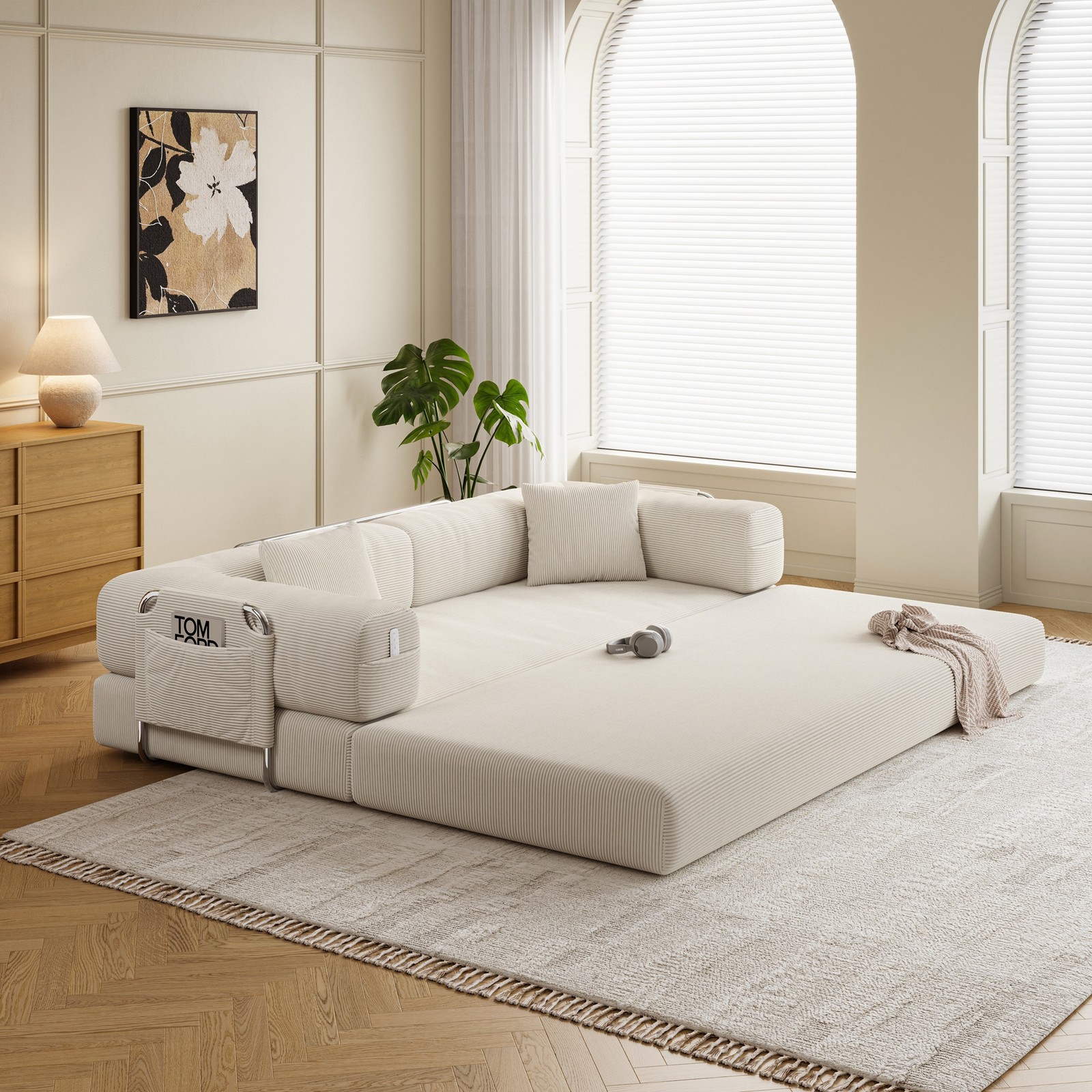 78.8inch Belfin Modular Sectional Sofa, Convertible Pudding Block Sofa, Floor St