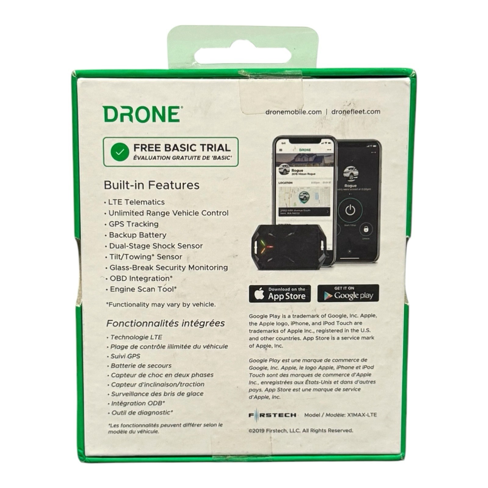 Firstech DroneMobile X1MAX-LTE GPS Telematics Module NEW OB
