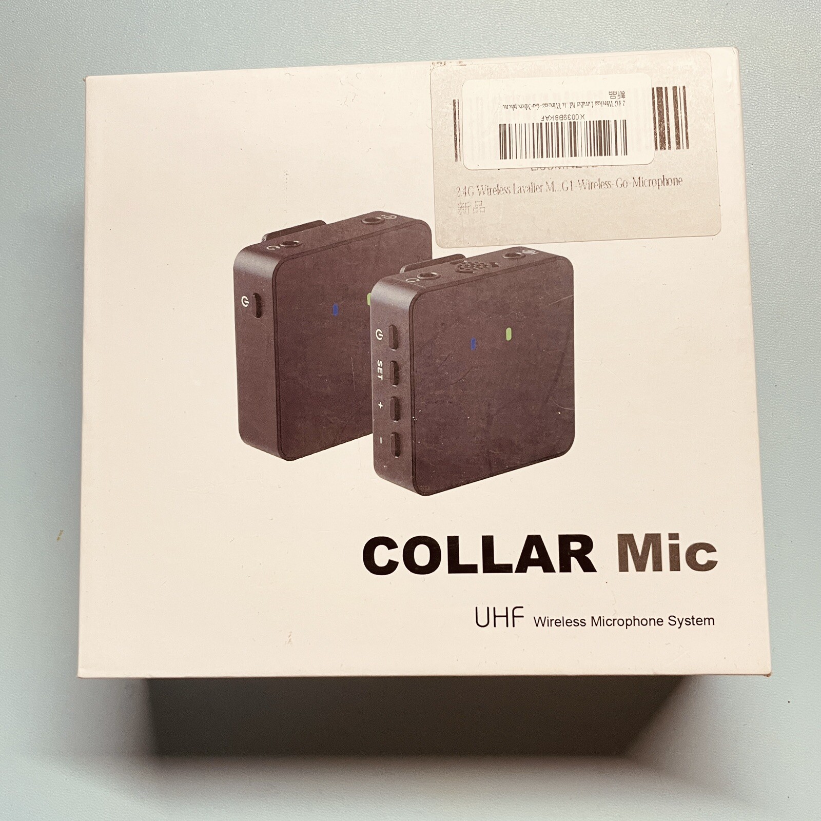 UHF Lavaliar Wireless Collar Mini Microphone System Vlog Interview