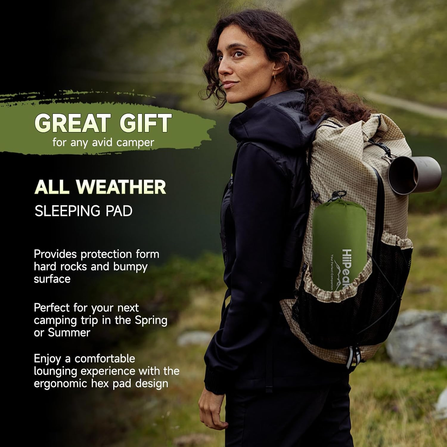 HiiPeak Sleeping Pad for Camping- Ultralight Inflatable Sleeping Mat with Built-