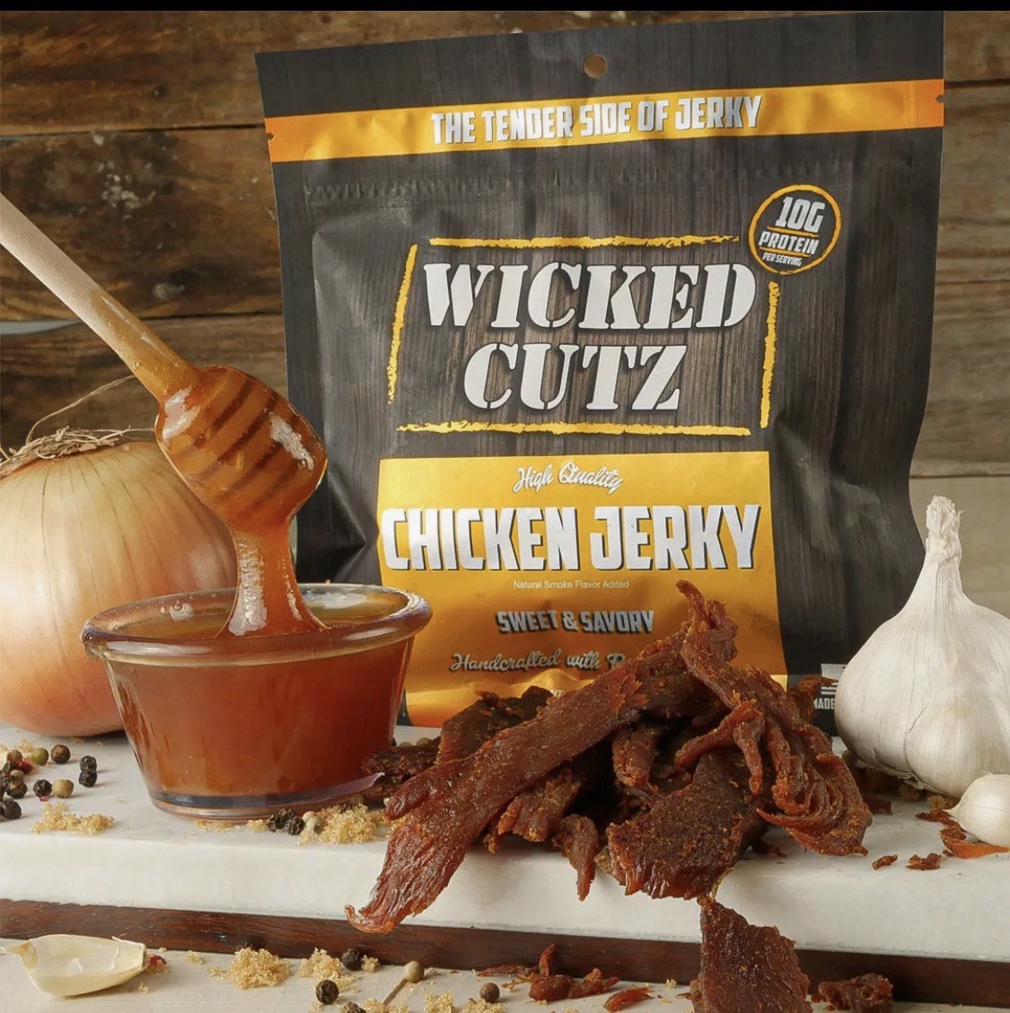 Bundle of 3 packs - Wicked Cutz Chicken Jerky Sweet & Savory 2.75oz Pantry Snack