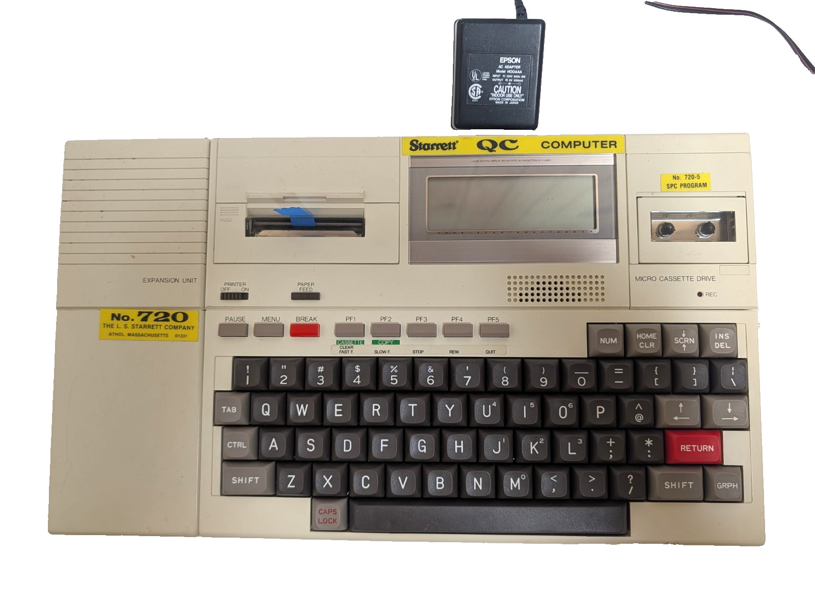 EPSON HX-20 retro Computer world's  1st Laptop w/ Memory Expansion Unit