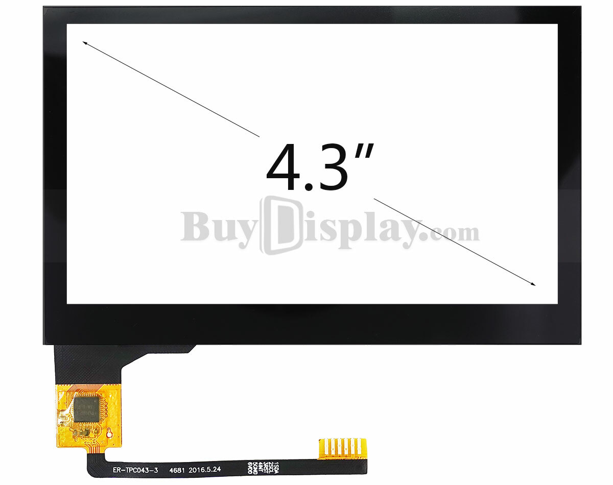 4.3" inch Capacitive Touch Panel Screen with FT5206 Controller,800x480/480x272