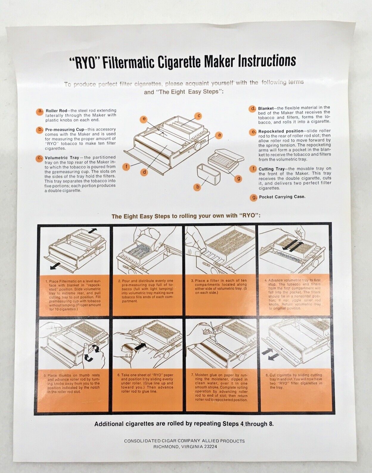 RYO Filtermatic Cigarette Maker (New Old Stock) 10 Available