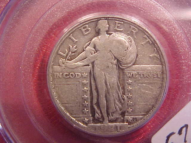 1921 STANDING LIBERTY QUARTER - PCGS F15 - SEE PICS! - (G888)