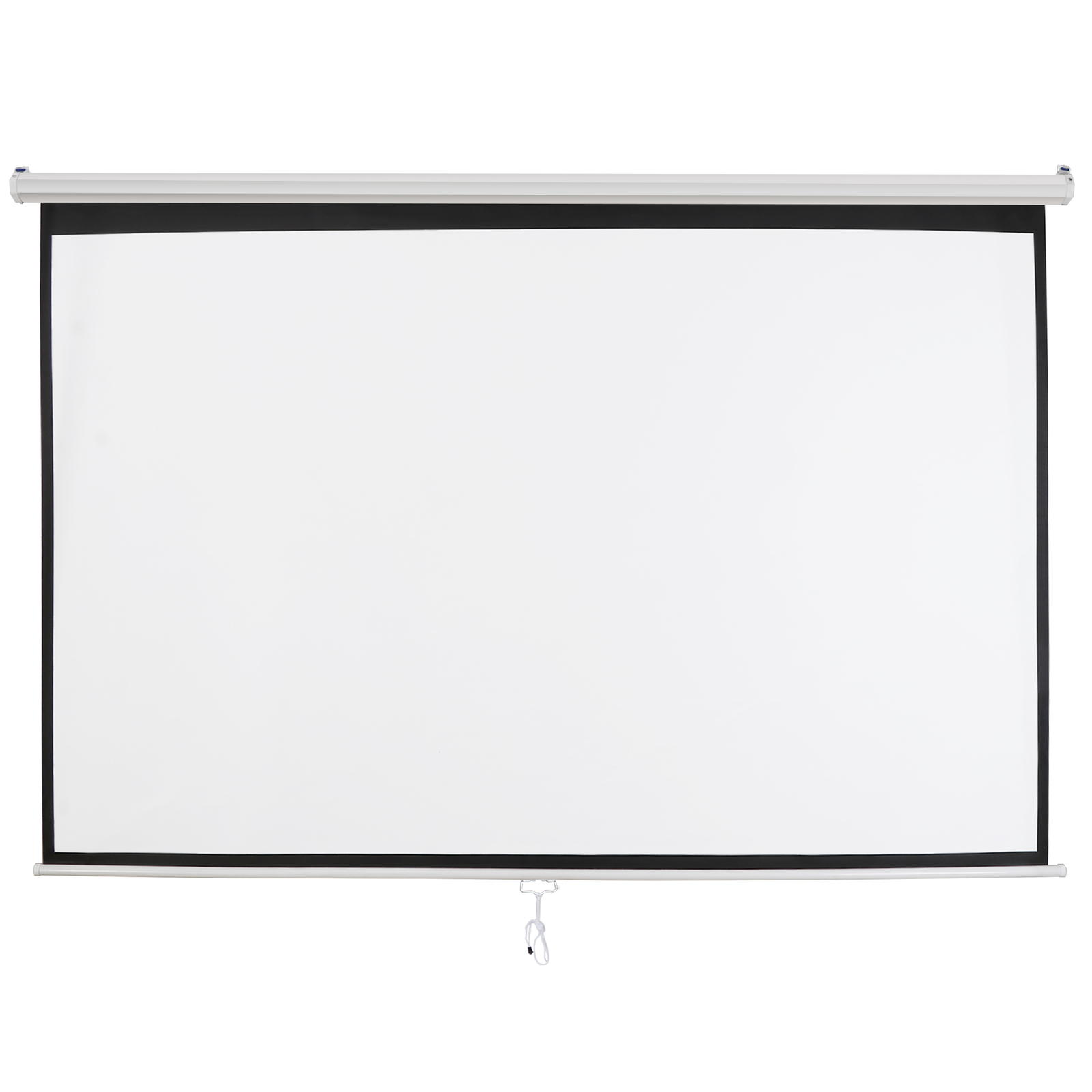 100" Projector Screen Manual Pull-down 16:10 Hd Projection Screen Home Office