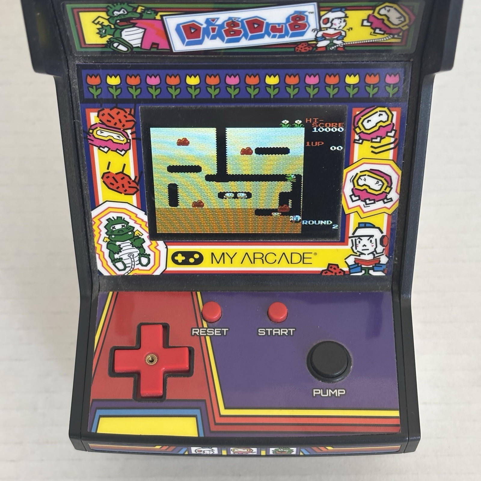 Dig Dug Mini Tabletop Cabinet Arcade Machine Reproduction (No Dpad Joystick)