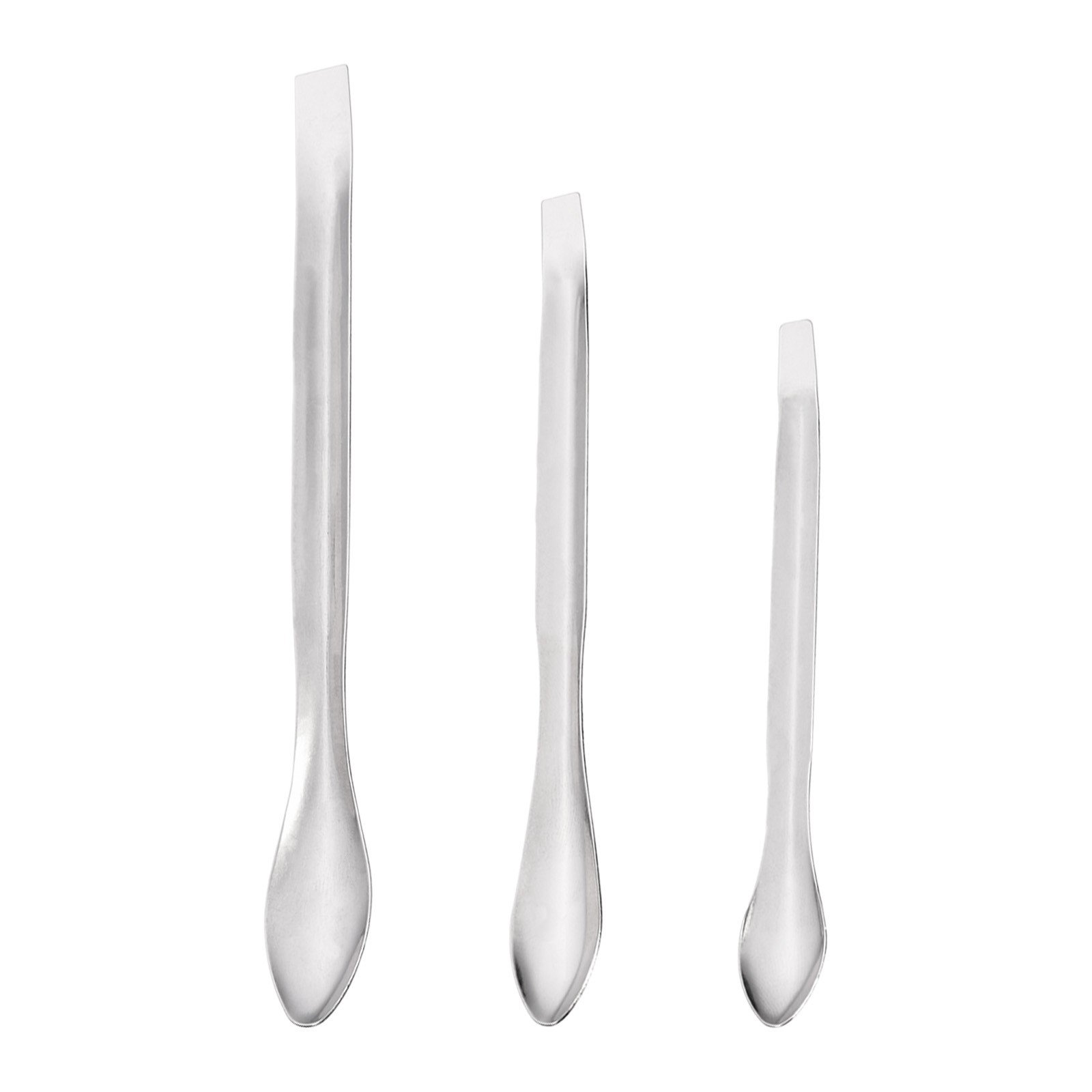 3Pcs Micro Spoons,for Lab (Silver Tone, Stainless Steel,4.13 4.92 and 5.51-Inch)