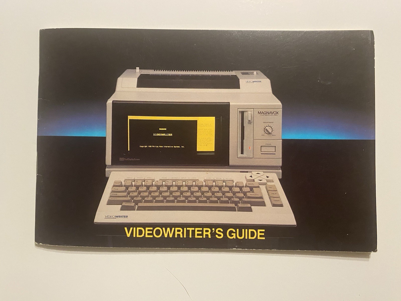 1985 MAGNAVOX VIDEOWRITER Word Processor USER'S MANUAL AND PULL OUT GUIDE