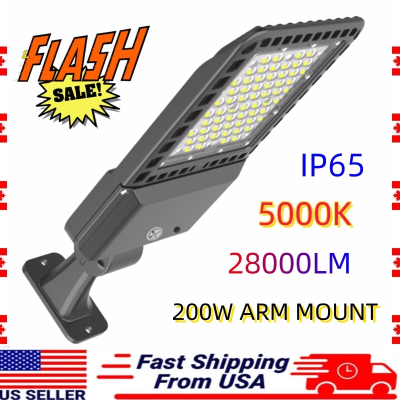 Led Shoebox Parking Lot Area Light 200W 300W Outdoor 5500K Daylight AC100-277V