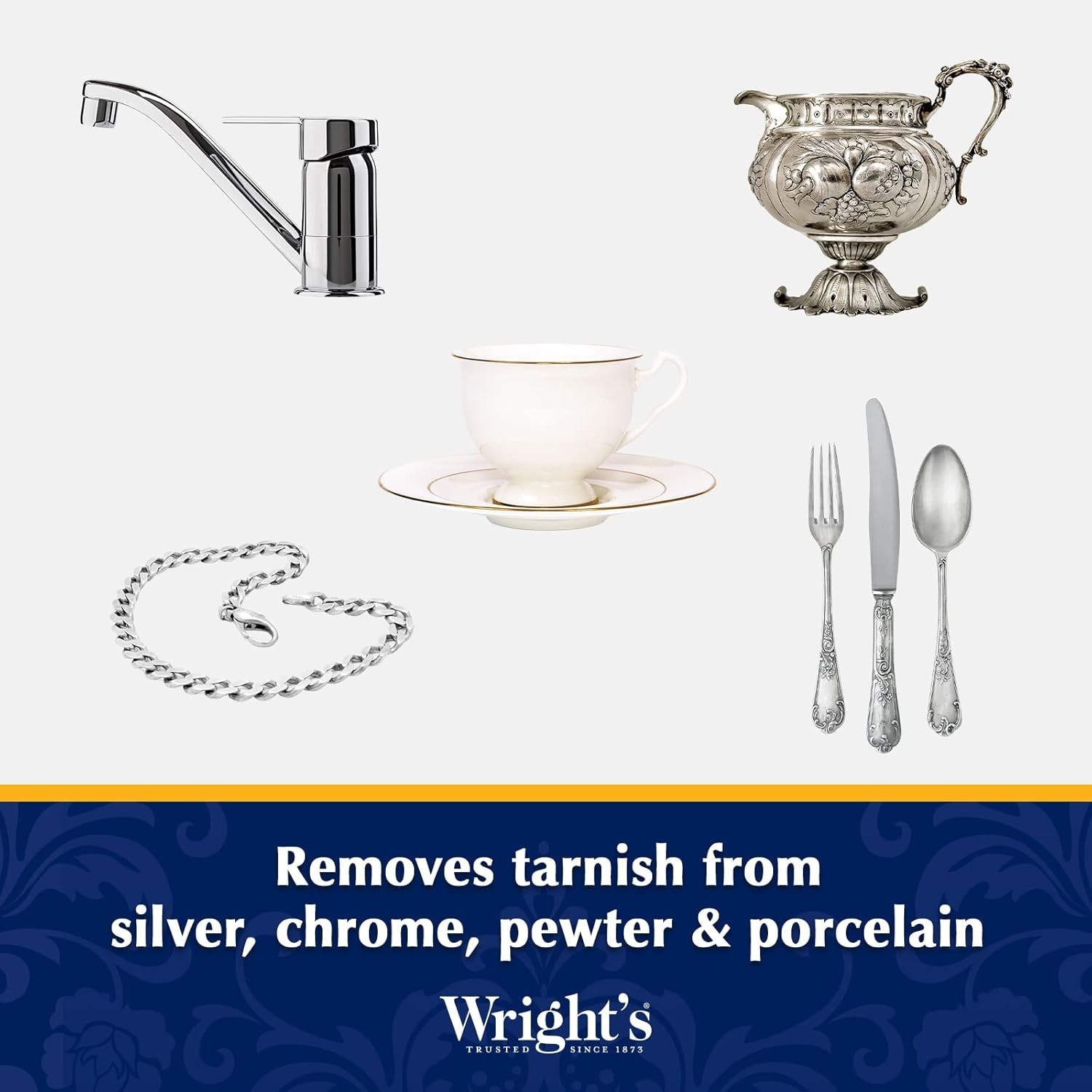 Wright's Silver Cleaner and Polish Cream, 8 Ounce, Gently Clean