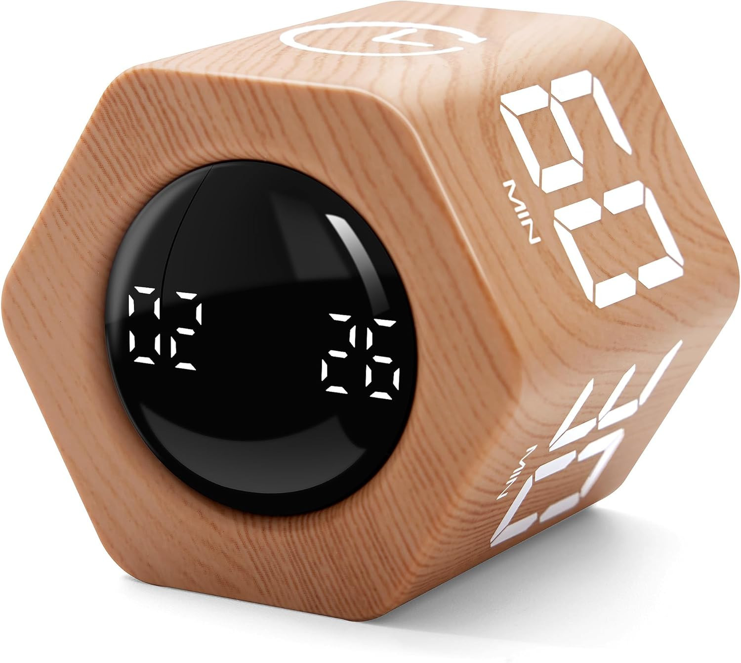 Productivity Timer 1, 5, 10, 30, 60 Minutes Preset, Desk Cube Timer with Gravity