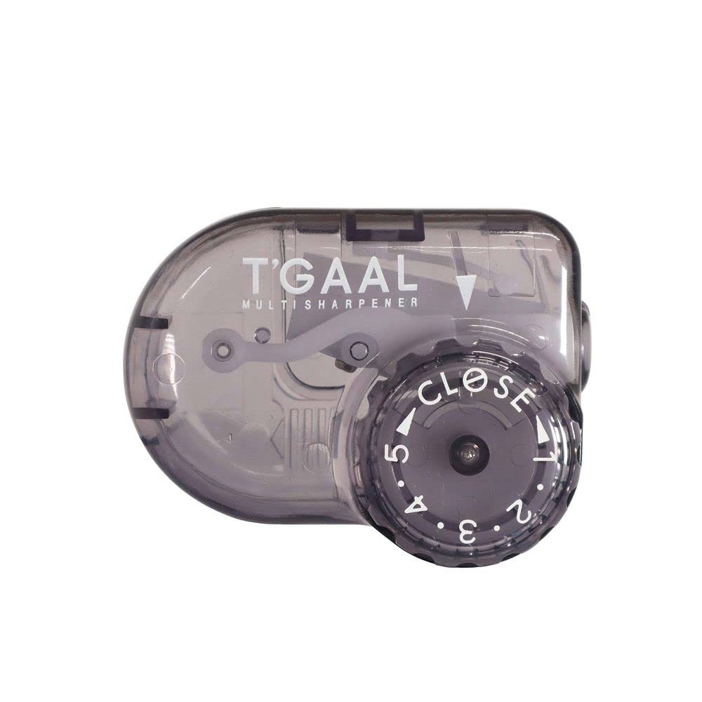 KUTSUWA STAD T'GAAL Angle Adjustable Pencil Sharpener, Translucent Black