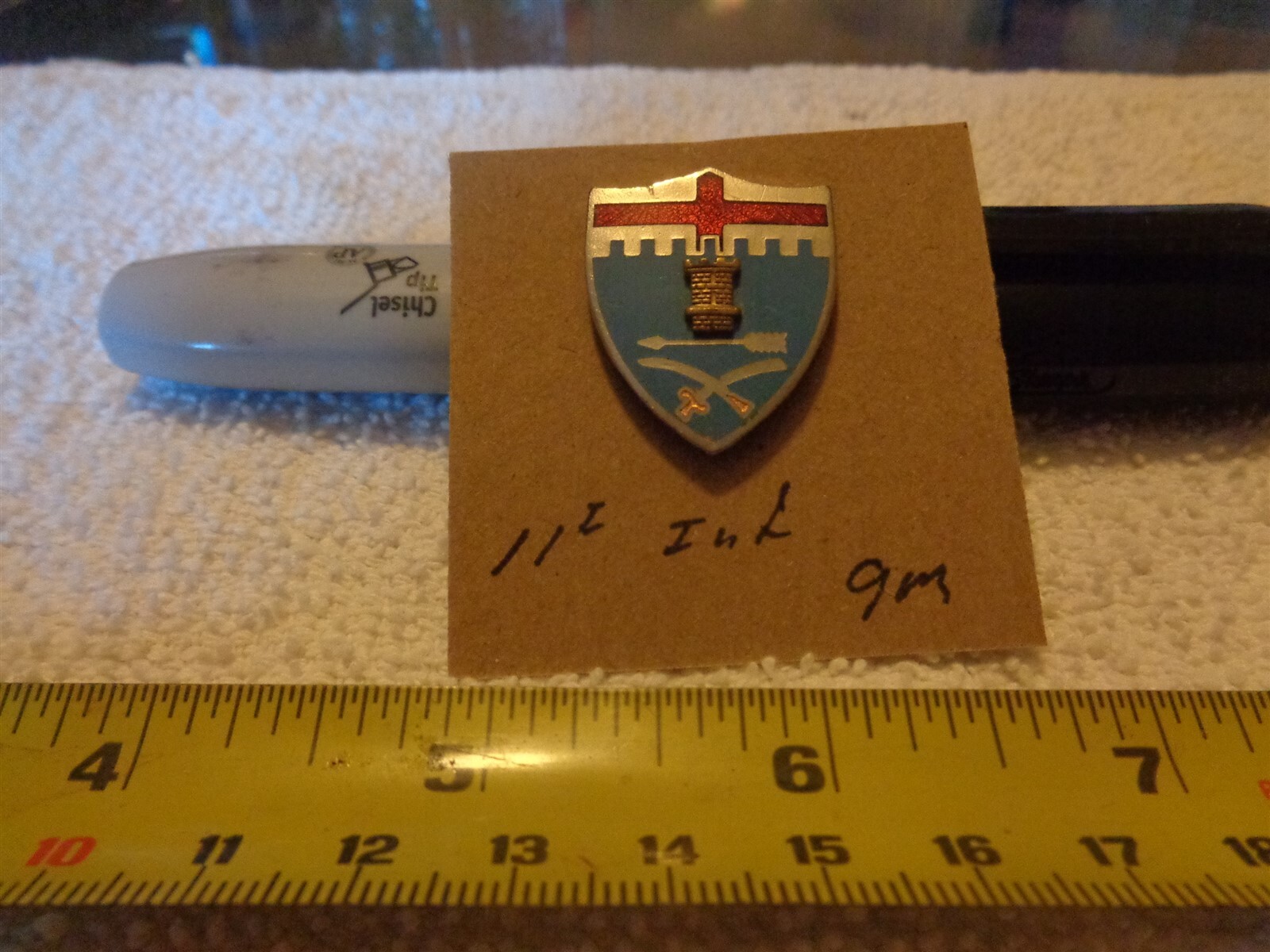 11th Infantry 9M Unit Crest, DI, DUI (DRAW#BF)