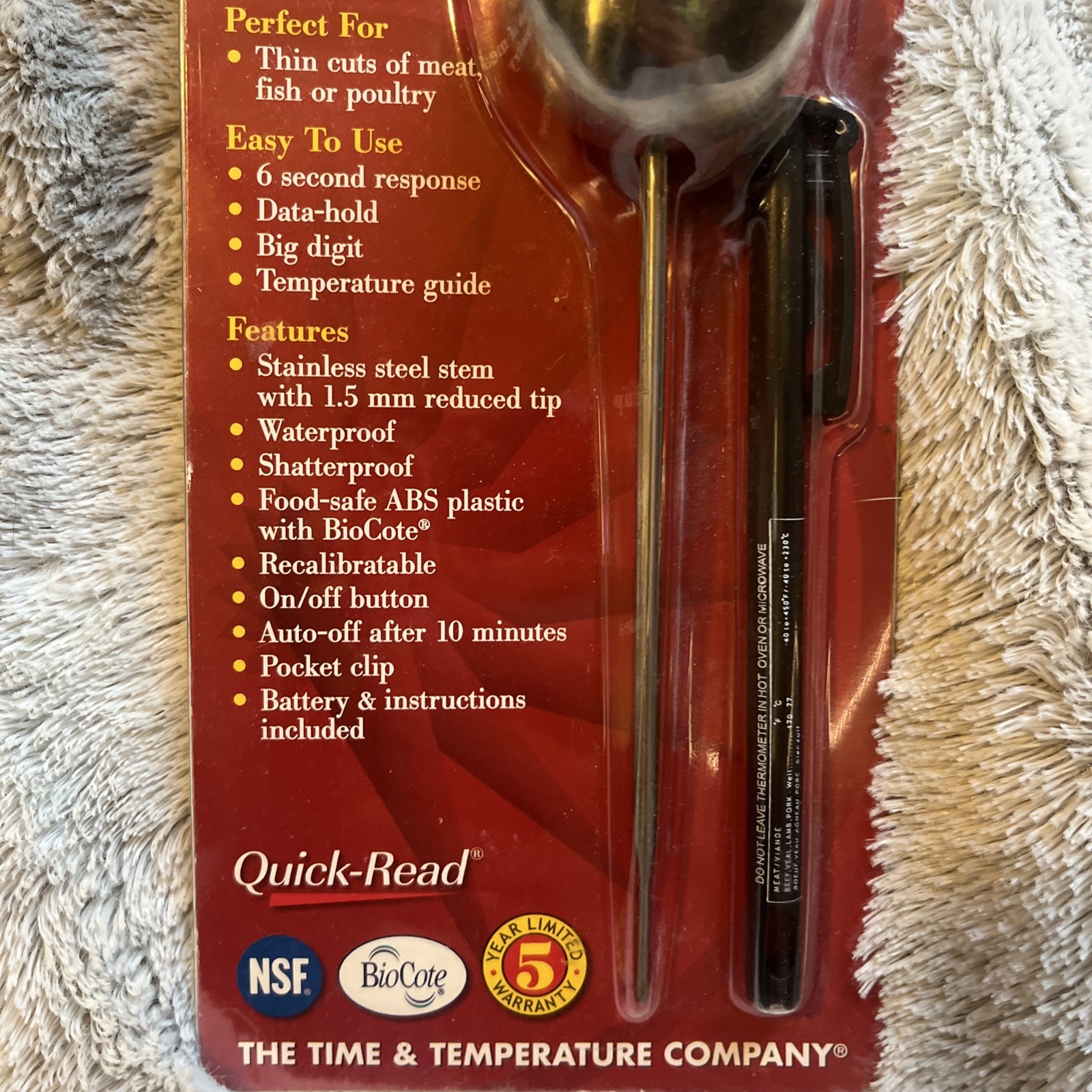 CDN Pro accurate Thermometer Thin Tip Model DTQ450X Perfect For Thin Cuts
