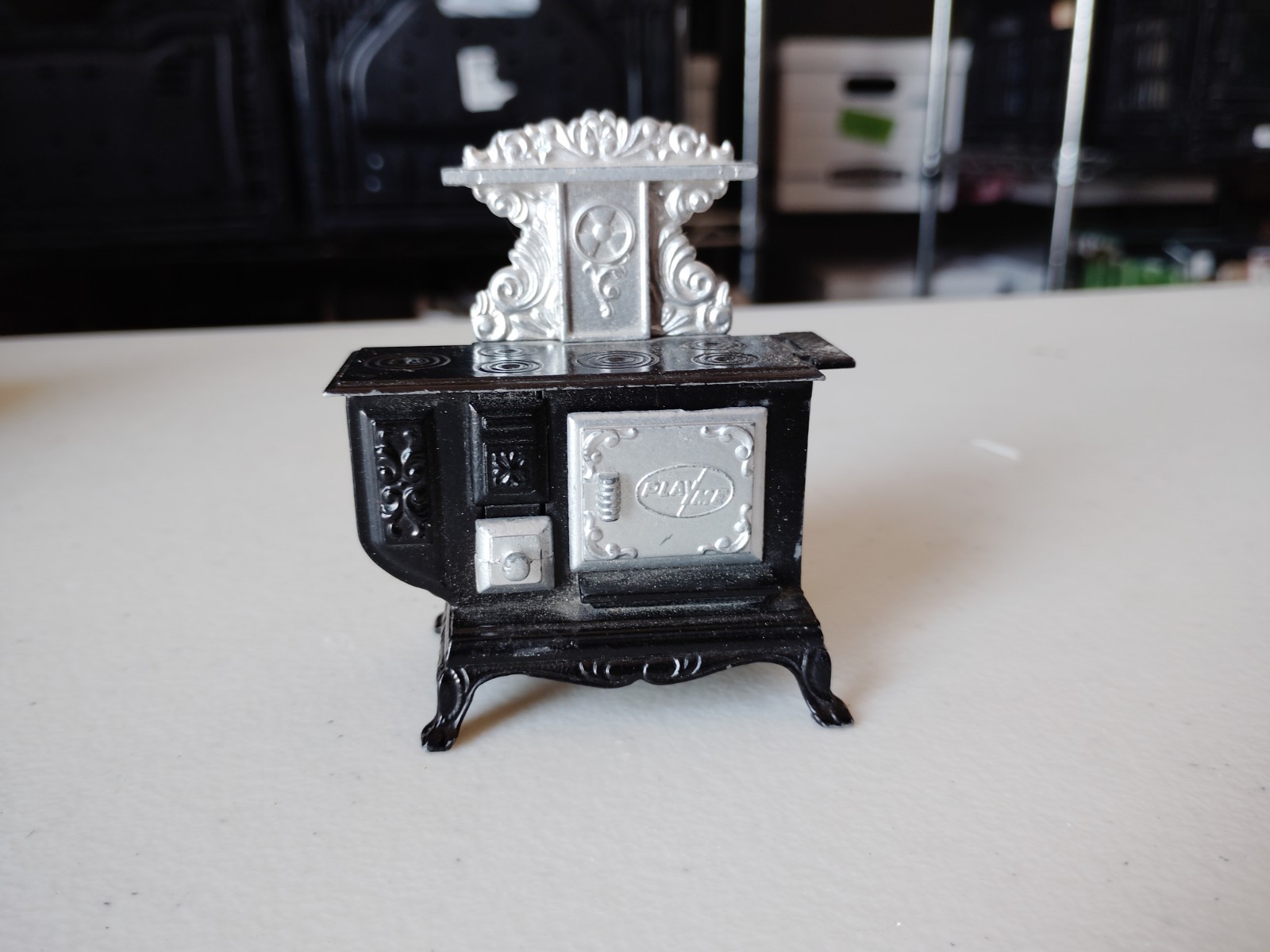 Vintage~PLAY-ME~Wood Burning Stove~REF 972~SPAIN~ DIE CAST~PENCIL SHARPENER