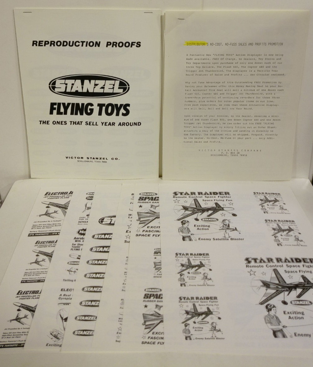 Stanzel Flying Toys Reproduction Proofs Catalog, Letter & Extra Pages
