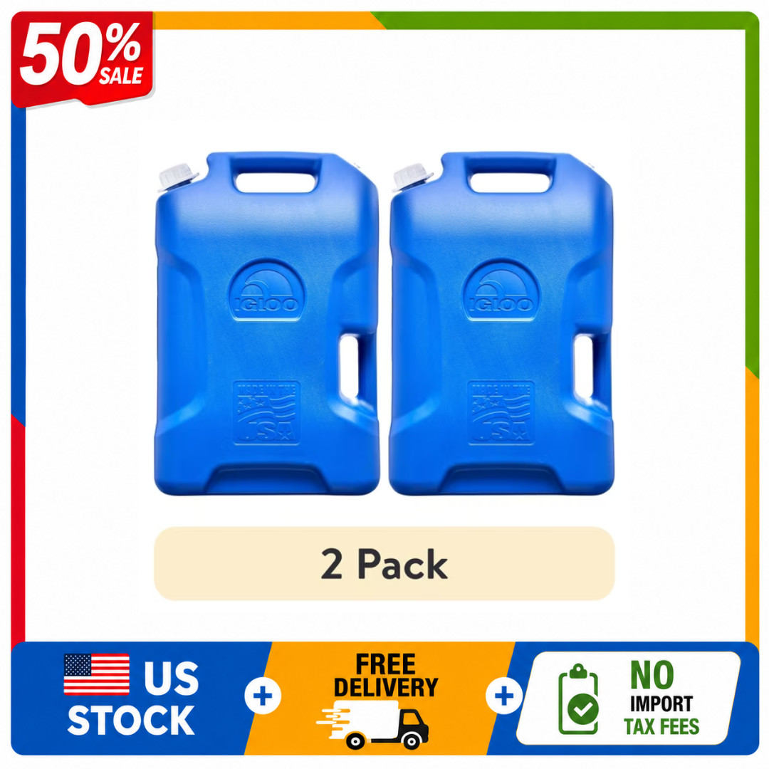 Igloo 6 Gallon Camping Water Storage Container Blue 2-Pack